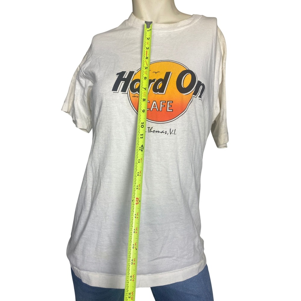 Hard Rock Cafe Thomas VI USVI T Shirt‎ White Fruit Of The Loom USA L